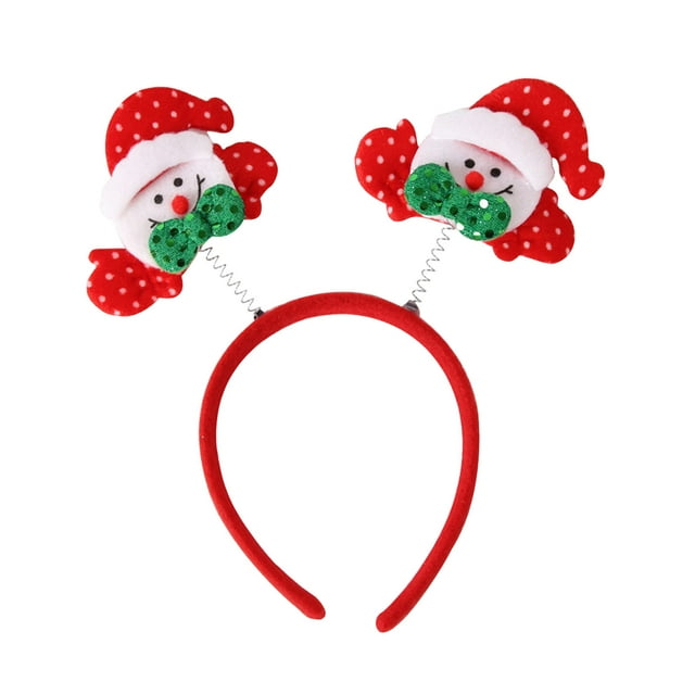 ICQOVD Hot Christmas Headband Santa Party Decor Double Hair Clasp Hoop