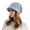 Grey, variant on Women's Winter Outdoor Warm Hat with Wide Brim and Earflap Fashion Pile Cap for Cold Weather