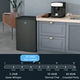thumbnail image 5 of Kitchen Refrigerators HOMCOM Upright Freezer, 3.0 Cubic Feet Compact Mini Freezer with Reversible Single Door and Adjustable Thermostat, Small freezer for Home, Dorm, Apartment, Home Office, Black,Si, 5 of 10