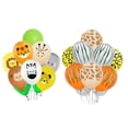 thumbnail image 1 of Globos de fiesta con temática de jungla, 20 globos de látex de 12 pulgadas con diseño de rayas de animales de safari, decoración para fiestas, globos estampados para suministros de fiesta con, 1 of 5