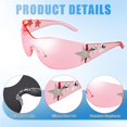 thumbnail image 2 of Gafas de Sol Ovveroche Y2K Tipo Shield Envuelve UV400 para Mujer y Hombre, 2 of 7