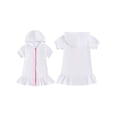 thumbnail image 2 of BemeyourBBs Kids Toddler Terry Cloth Swim Cover Up Dress Baby Boy Girl Swimsuit Wraps Short Sleeve Zipper Hooded Coverup Dress Towel Beach Bathing Suit Swimwear, 2 of 9