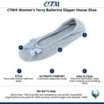 thumbnail image 6 of CTM  Terry Ballerina Slipper House Shoe (Women), 6 of 6