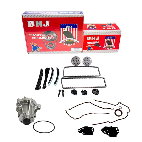 DNJ TK4173VWP Timing Chain Kit with Water Pump Fits Cars & Trucks 04-10 Ford 5.4L V8 SOHC 24V