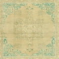 thumbnail image 1 of Ahgly Company Indoor Square Abstract Brown Gold Abstract Area Rugs, 4' Square, 1 of 6