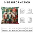 thumbnail image 5 of Nawypu  Nutcracker Throw Pillow Cushion Cover, Photo of Christmas Themed Cartoons with Clothes Hats and Mustaches Print, Double-Side Digital Print Decor, Green Red, 5 of 5