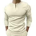 thumbnail image 2 of KaLI_store Men's Polo Men's Polo Shirts Quick Dry Golf Shirts Long Sleeve Moisture Wicking Polo Shirts Khaki,M, 2 of 5