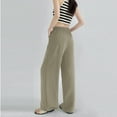 thumbnail image 5 of tarylea Business Casual Pants for Women High Waist Solid Color Pants Wide Straight Leg Pants Solid Color Work Office Pants, 5 of 5