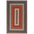 thumbnail image 2 of SAFAVIEH Braided Tendrils Striped Machine Washable Reversible Area Rug, Brown/Rust, 5' x 8', 2 of 18