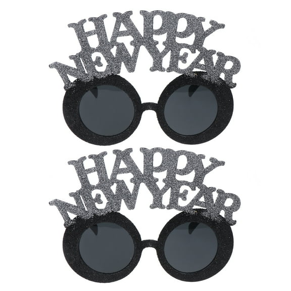 New Year Glasses Party Eyeglasses Years Eyeglass Grad Happy Flashing Paper Supplies Props Eyewear Glitter Novelty