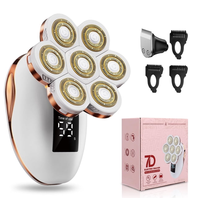 Maquinilla de afeitar eléctrica TAYAYO 7D, recargable, rotativa, para mujer