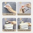 thumbnail image 3 of JilgTeok 4Packs Wall Mount Sponge Caddy for Kitchen Sink Movable Shape Hook Plastic Bathroom Hanging Toothpaste Holder for Sponge Toothbrush Razor Shaving Cream Sink Organization Storage Shower Caddy, 3 of 6