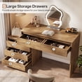 thumbnail image 6 of Tribesigns 63" Vanity Desk with 5 Drawers for Bedroom, Makeup Table with Removable 3-Drawer Chest Cabinet & Storage, Modern Large Dressing Table for Women Girl, Make up Desk for Bedroom, 6 of 8