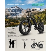 VTOKW Electric Bike for Adults, Peak 1000W Electric Bicycle, 20X4.0 Fat Tire Ebike, 25MPH Mountain Bike, 48V/13AH Battery, 38 Miles Range E Bike for Cycling, 7-Speed E-Bike, Ebike for Adults UL2849