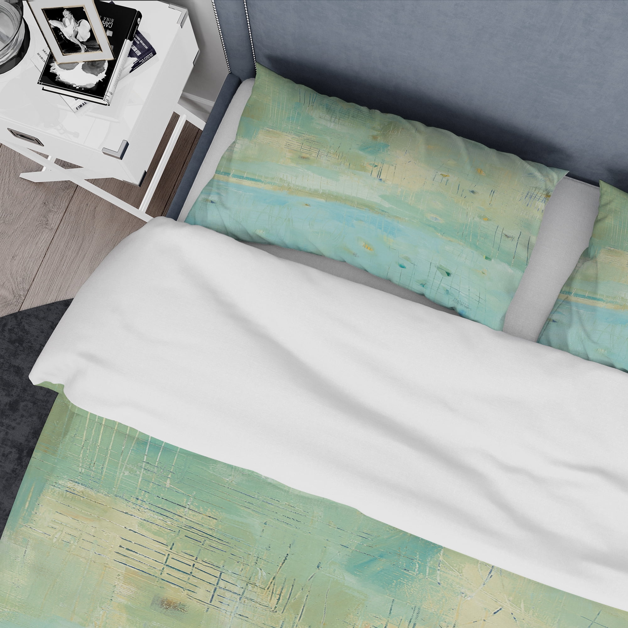 Designart 'Dreaming of the Shore II' Geometric Duvet Cover Set