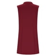 thumbnail image 3 of Lightweight Cardigans for Women Open Front Summer Casual Draped Jacket Vest Plus Size Sleeveless Blouses (XL, Red), 3 of 7