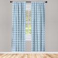 thumbnail image 4 of Ambesonne Star Window Curtains, Sky Elements on a Pale Blue, Each 28" W x 63" L, Dark Sky Blue, 4 of 4