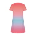 thumbnail image 5 of MaFYtyTPR Women Summer Dress Fashion Printed Casual Hollow Neckline Short Sleeve Loose Round Neck Dresses A-Pink L, 5 of 5