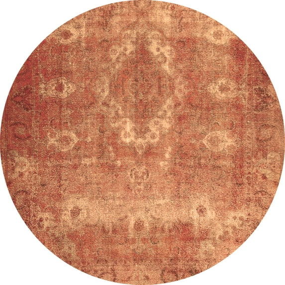 Ahgly Company Indoor Round Persian Brown Traditional Area Rugs, 3' Round