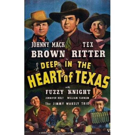 Deep In The Heart Of Texas Top From Left Tex Ritter Johnny Mack Brown Fuzzy Knight Bottom From Left Tex Ritter The Jimmy Wakely Trio 1942 Movie Poster (Johnny Depp Best Photos)