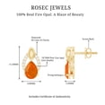 thumbnail image 4 of Rosec Jewels Fire Opal Teardrop Stud Earrings for Women (1.2 Ct, Pear Shape, AAA Grade) - Opal Diamond Earrings - with Jewelry Box, 18K Yellow Gold, 4 of 6