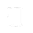 thumbnail image 2 of Large Arc Rectangle Shaped Coffee Table For Office Metal Base 45x70, 2 of 5