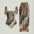 thumbnail image 1 of Traje de Baño Traje de baño de mujer Estampado floral Traje de baño de dos piezas Control de barriga con falda cruzada Cgtredaw Café T S para Mujer, 1 of 1