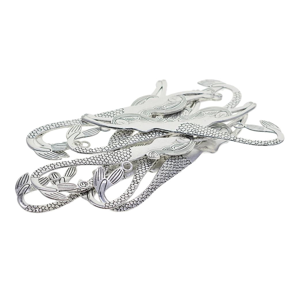 2x 10 Pcs Mermaid Bookmarks Bookmarks Bookmarks Bookmarks Paper Clips, Made of Metal