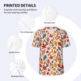 thumbnail image 3 of Rateoe Autumn Leaves Pattern Men’s Baseball Short Sleeve Polo Shirt, Midweight Men's Shirt Golf Shirt Polo Shirts Quick Dry Short-X-Large, 3 of 7