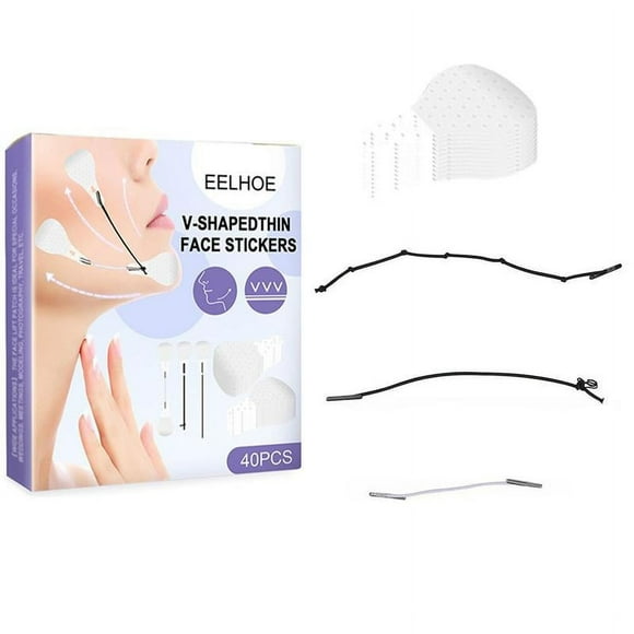 40pcSticker Invisible Thin V-Shape Face Facial Label Up Tape Chin Lift R6B2