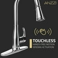 thumbnail image 2 of Anzzi Sifo 1.8 GPM Touchless Single Hole Pull Down Kitchen Faucet with Spray function - Stainless Steel, 2 of 8