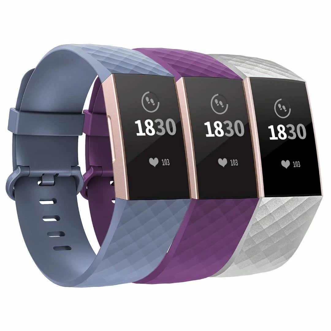 Berry Large #FB168SBLVL Fitbit Charge 3 Sport Band SIZE LARGE NEW NIB 