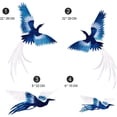thumbnail image 2 of Set of 4 Iron-on Clothing Sticker Patches with Phoenix Bird Chinese Style Embroidery Applique Big Patches for Jeans Clothes Handbags Caps Curtains Sheets Tablecloths, 2 of 5