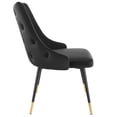 thumbnail image 2 of Ergode Adorn Tufted Performance Velvet Dining Side Chair - Black, 2 of 5