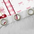 thumbnail image 4 of Feelyou Buffalo Initial Letter Black Out Curtains for Kids, Kawaii Pink Ribbon Bow-tie Curtains Pack of 2 (42x63 Each), Monogrammed J Bedroom Curtains, Window Curtains Home Decor, 4 of 6