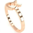 thumbnail image 5 of Taurus Zodiac Sign Ring In Solid 14k Rose Gold, 5 of 6