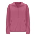 thumbnail image 5 of Mgmyaa Women's Fleece Oversized Pullover Jacket Half Zip Long Sleeve Pocket Casual Outerwear, 5 of 9