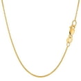 thumbnail image 1 of 14k Yellow Solid Gold Mirror Box Chain Necklace, 0.8mm, 20", 1 of 1