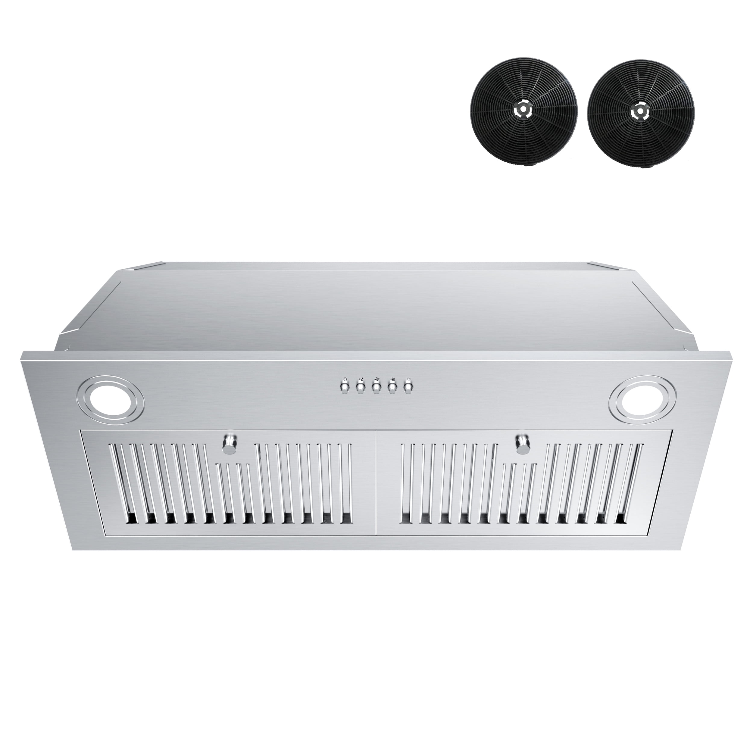 FIREGAS Range Hood 30 inch, Built-in Kitchen Hood with 3 Speed Exhaust Fan, Ducted/Ductless Range Hood, Stainless Steel Range Hoods with Light