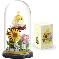 SKQIT Panda Flower Building Set for Adult Party Favors for Adult Animal Building Blocks Plant Friend Set Bonsai Tree Valentines New Year Easter Birthday Gift