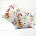 thumbnail image 2 of Ambesonne Cartoon Throw Pillow Cover 2 Pack, Circus Wild Animals, 18", Multicolor, 2 of 6