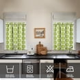 thumbnail image 4 of Kitchen Curtains 36 Inch Short - 3 Panel Set, Kiwi Fruit Cartoon Pattern, Rod Pocket Window Curtain, 100% Polyester for Farmhouse, Cafe, Living Room, Bedroom, Easy Wash, 4 of 6