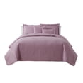 thumbnail image 5 of Nestl 4 Piece Quilt Set Twin , Soft Microfiber Lightweight Bedspread Coverlet, Modern Style Ellipse Weave Bed Cover, Lavender Dream, 5 of 5