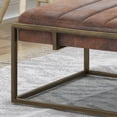 thumbnail image 3 of 49" Brown and Gold Hand Crafted Rectangular Ottoman Bench, 3 of 6