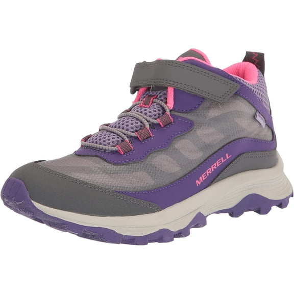 Merrell Kids Moab Speed Mid Waterproof Hiking Boot Big Kid 8-12 Years 6 Big Kid Dusty Blue