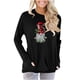 thumbnail image 1 of Camisas Navideñas Para Mujer, Camisetas de Manga Larga, Blusa Pulóver Fruncida de Cuello Redondo Con Estampado de Moda Erógena Informal Odeerbi ODB201919, 1 of 5