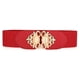 thumbnail image 1 of Cinturones elásticos INSPIRE CHIC de 2.36" de ancho, de cuero sintético con cuentas de ópalo y incrustaciones de rhinestone, cinturón ajustable elástico para vestido de 66 cm/26" rojo, 1 of 6