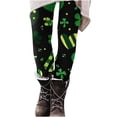 thumbnail image 5 of Gamivast Yoga Pants Women Shamrock Clover Print High Waist Stretchy Gym Pants Holiday Party Soft Workout Pants Slim Fit Leggings St Patricks Day Festival, 5 of 9