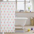 thumbnail image 3 of Manfei Modern Geometric Grid Shower Curtain 72Wx72L,Pink Kawaii Bowknot Bathroom Curtain, 3 of 5