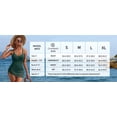 thumbnail image 5 of Asoul Twist V Neck One Piece Swimsuit for Womens Tummy Control Swimdress Monkini Swimwear Tie Side Mesh Bathing Suits, 5 of 11